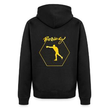 Boxe - Veste à capuche bio Premium Unisexe - noir - Dos - Nico (187cm)