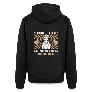 Infirmière Vous ne pouvez pas réparer une infirmière folle - Veste à capuche bio Premium Unisexe - noir - Dos - Nico (187cm)