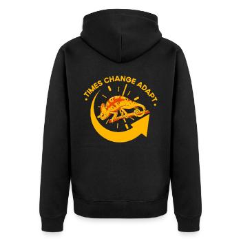 Chameleon Times Change Adapt - Veste à capuche bio Premium Unisexe - noir - Dos - Nico (187cm)