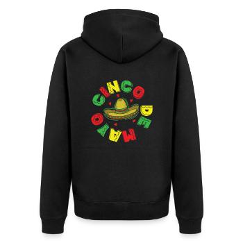 Cinco de Mayo May Mexico Holiday USA - Unisex Premium Organic Zip Hoodie - black - Back - Nico (187cm)