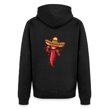 Cinco de Mayo Chapeau Mexicain Vacances Mexique - Veste à capuche bio Premium Unisexe - noir - Dos - Nico (187cm)
