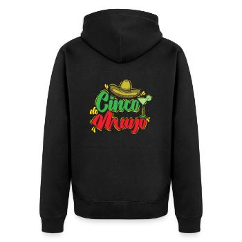 Cinco de Mayo Sombrero Vacances Mexique - Veste à capuche bio Premium Unisexe - noir - Dos - Nico (187cm)