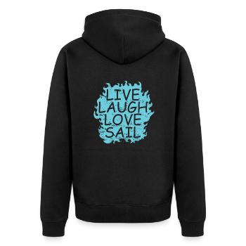 Rire en direct Love Sail Sailing Boat Sport - Veste à capuche bio Premium Unisexe - noir - Dos - Nico (187cm)