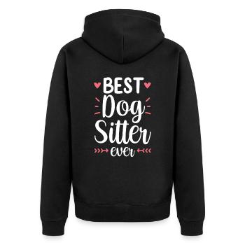 Meilleur Dog Sitter Ever Dog Dog Sitting - Veste à capuche bio Premium Unisexe - noir - Dos - Nico (187cm)