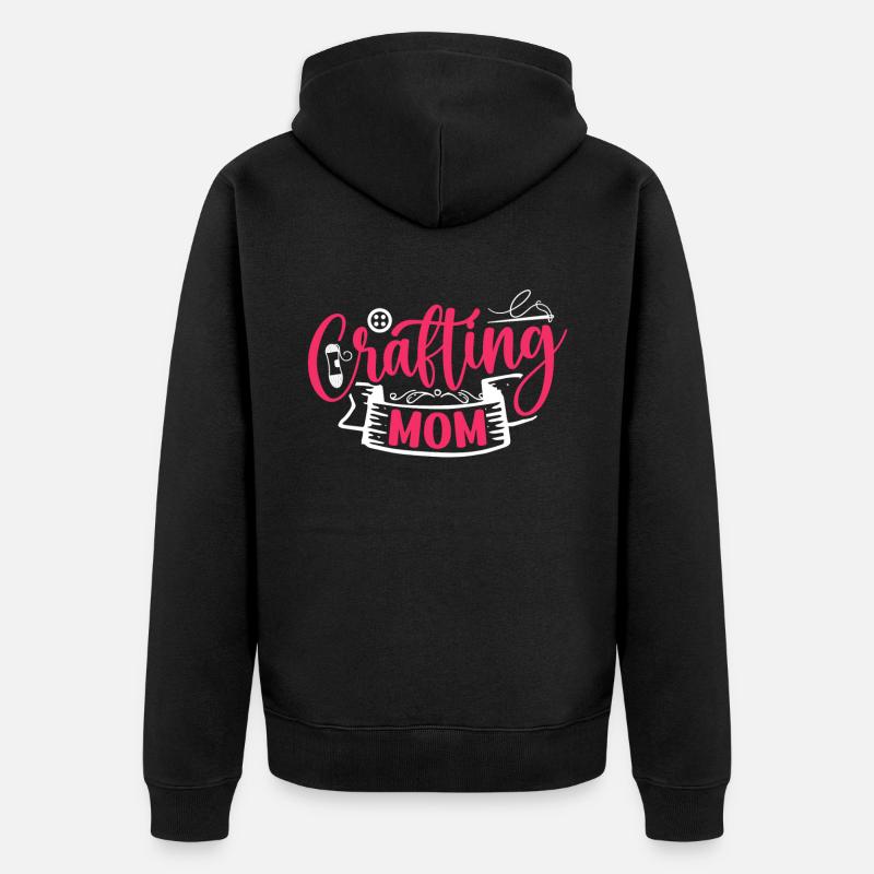Basteln Mama Bastler Bastel Mutter - Unisex Premium Bio Zip Hoodie - Schwarz