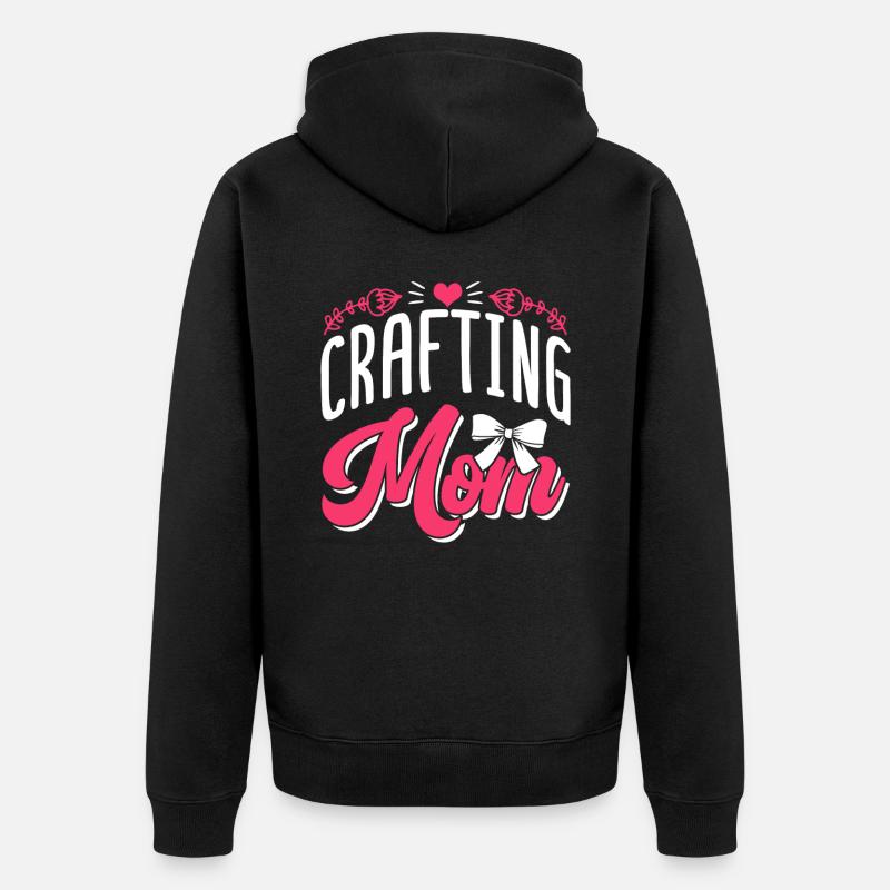 Basteln Mama Mutter Bastler Bastel - Unisex Premium Bio Zip Hoodie - Schwarz