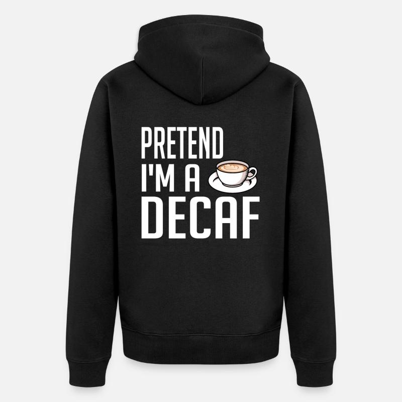 Café décaféiné Caféine Sans caféine - Veste à capuche bio Premium Unisexe - noir