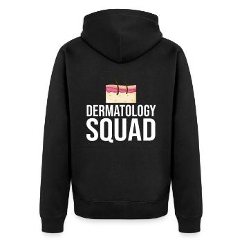 Dermatology Skin Care Skin Medicine Disease - Unisex Premium Organic Zip Hoodie - black - Back - Nico (187cm)