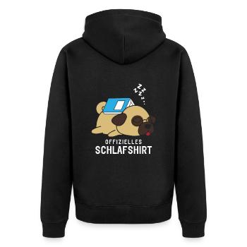 Chemise de couchage officielle Pyjamas Pug Dog Book - Veste à capuche bio Premium Unisexe - noir - Dos - Nico (187cm)