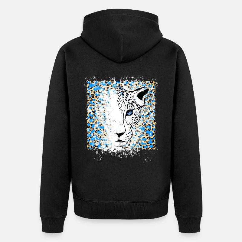 Impression Cool Animal - Veste à capuche bio Premium Unisexe - noir