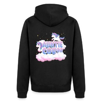 Tante Mais | | d’anniversaire de licorne Thème Licorne | - Veste à capuche bio Premium Unisexe - noir - Dos - Nico (187cm)