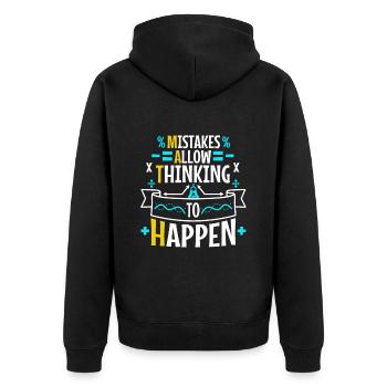 Dear math grow up and solve your own problems - Unisex Premium Organic Zip Hoodie - black - Back - Nico (187cm)
