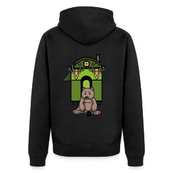 Remorque Forêt Animaux Faune Nature Sauvage Ours - Veste à capuche bio Premium Unisexe - noir - Dos - Nico (187cm)