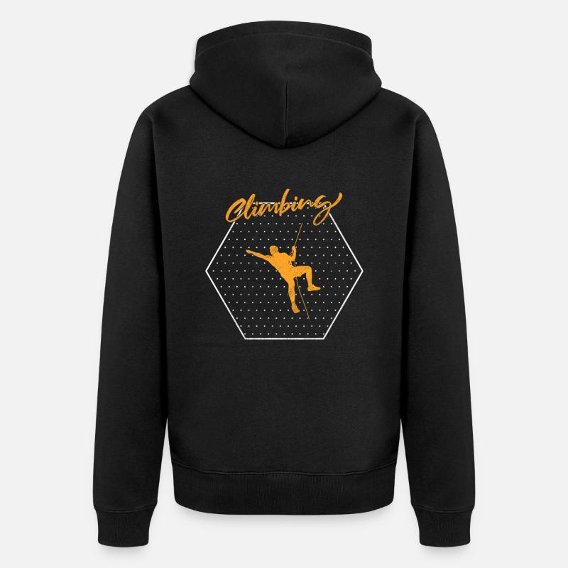 Grimper - Veste à capuche bio Premium Unisexe - noir