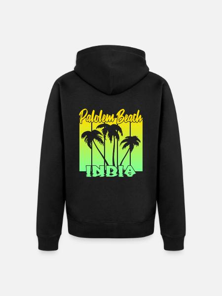 Palolem Beach India - Unisex Premium Bio Zip Hoodie - Schwarz