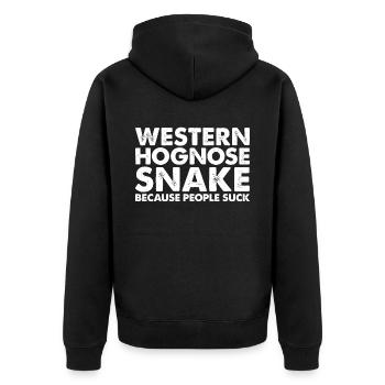 Les gens sucent le serpent hognose occidental - Veste à capuche bio Premium Unisexe - noir - Dos - Nico (187cm)