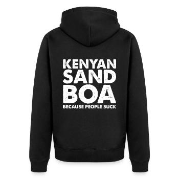 Les gens sucent Le serpent de sable kenyan - Veste à capuche bio Premium Unisexe - noir - Dos - Nico (187cm)