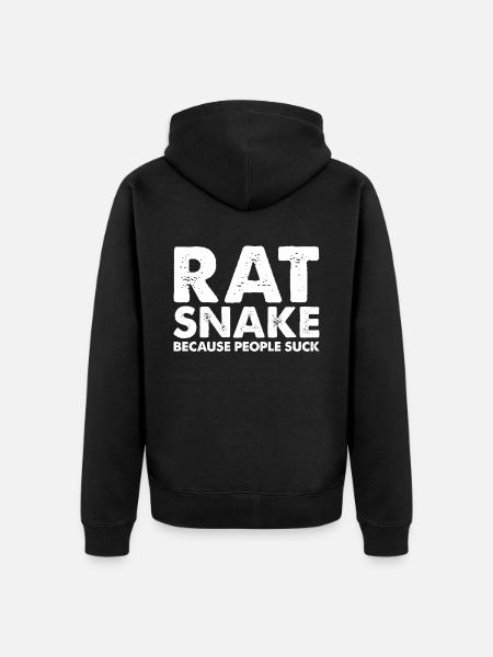 People suck rat snakes - Unisex Premium Organic Zip Hoodie - black