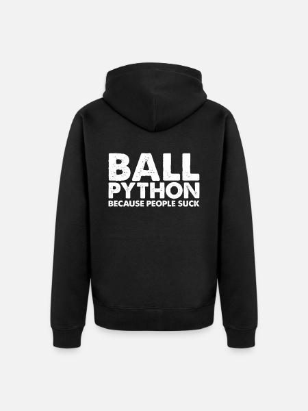 People suck king python snake - Unisex Premium Organic Zip Hoodie - black
