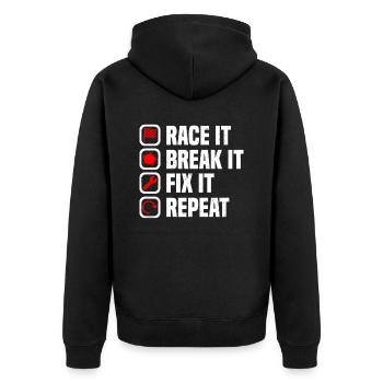 Muscel Car V8 Turbocompresseur Tuning Voiture de course - Veste à capuche bio Premium Unisexe - noir - Dos - Nico (187cm)