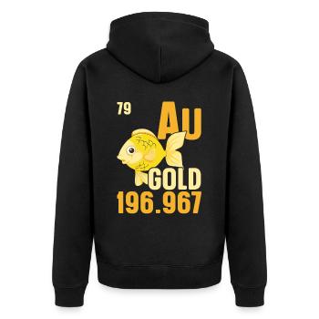 Goldfish Underwater Fish Aquarist Fishing - Unisex Premium Organic Zip Hoodie - black - Back - Nico (187cm)