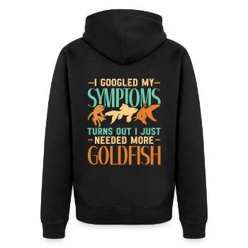 Poissons rouges Poissons sous-marins Aquariophiles Contenu des poissons - Veste à capuche bio Premium Unisexe - noir - Dos - Nico (187cm)