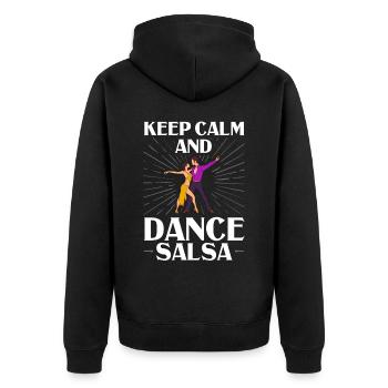 Salsa Dance Music Course Débutant Entraînement Danseur - Veste à capuche bio Premium Unisexe - noir - Dos - Nico (187cm)