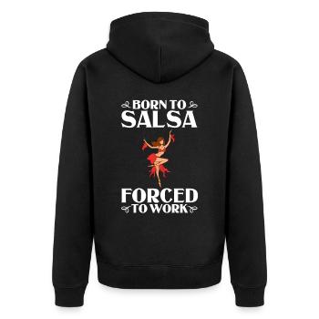 Salsa Dance Music Course Débutant Entraînement Danseur - Veste à capuche bio Premium Unisexe - noir - Dos - Nico (187cm)