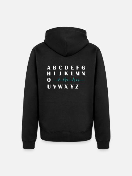 PQRST Nurse, Nursing - Unisex Premium Organic Zip Hoodie - black
