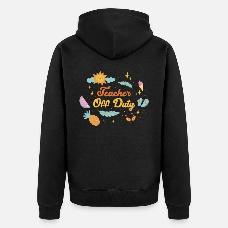 Cadeau d’enseignant hors service - Veste à capuche bio Premium Unisexe - noir