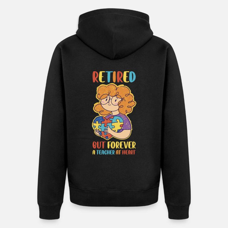 Cadeau d’enseignant à la retraite - Veste à capuche bio Premium Unisexe - noir