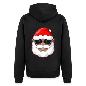 Afro american toddler Black History Month - Unisex Premium Bio Zip Hoodie - Schwarz - Hinten - Nico (187cm)