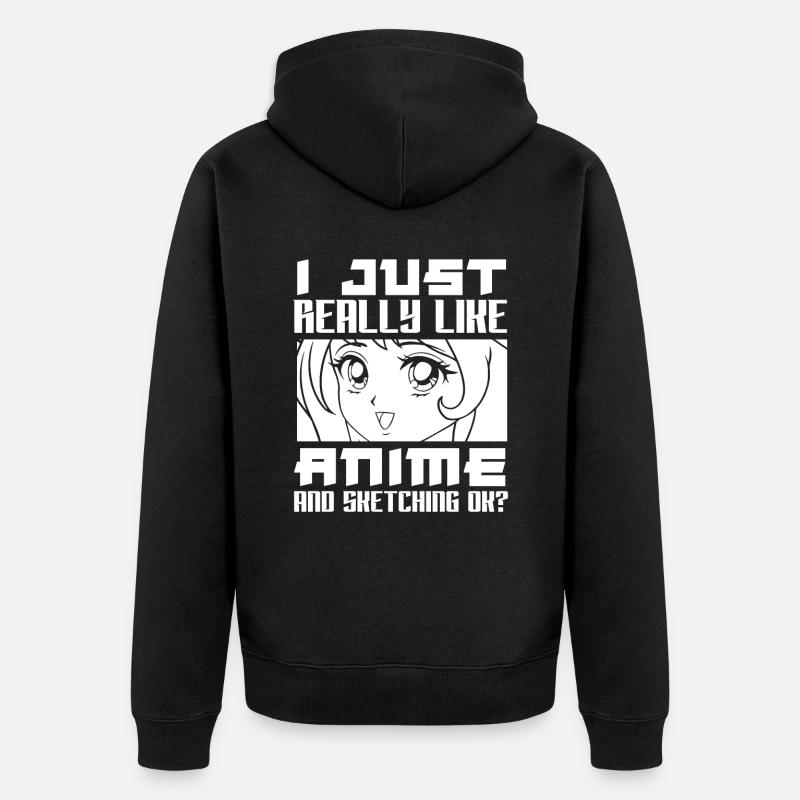 Anime Dessin Hobby Loisirs Animes - Veste à capuche bio Premium Unisexe - noir