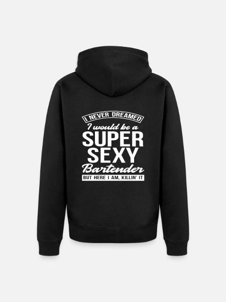 Bartender - Unisex Premium Organic Zip Hoodie - black