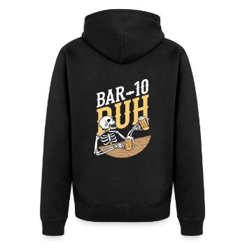 Bartender Skeleton - Unisex Premium Organic Zip Hoodie - black - Back - Nico (187cm)