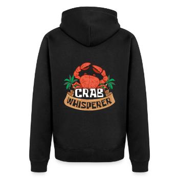 Crabe Tshirt Crabe Crevettes Scorpion Homard - Veste à capuche bio Premium Unisexe - noir - Dos - Nico (187cm)