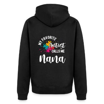 Tshirt autistique Autimus Cadeau Asperger Enfants - Veste à capuche bio Premium Unisexe - noir - Dos - Nico (187cm)