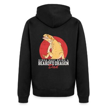 Dragon barbu Papa Reptiles Dragons barbus Cadeau - Veste à capuche bio Premium Unisexe - noir - Dos - Nico (187cm)