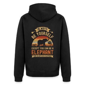 Elephant Tshirt pour Elephant Elephant Kids Zoo - Veste à capuche bio Premium Unisexe - noir - Dos - Nico (187cm)