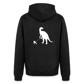 Cadeau pour propriétaire de chien caniche - Veste à capuche bio Premium Unisexe - noir - Dos - Nico (187cm)