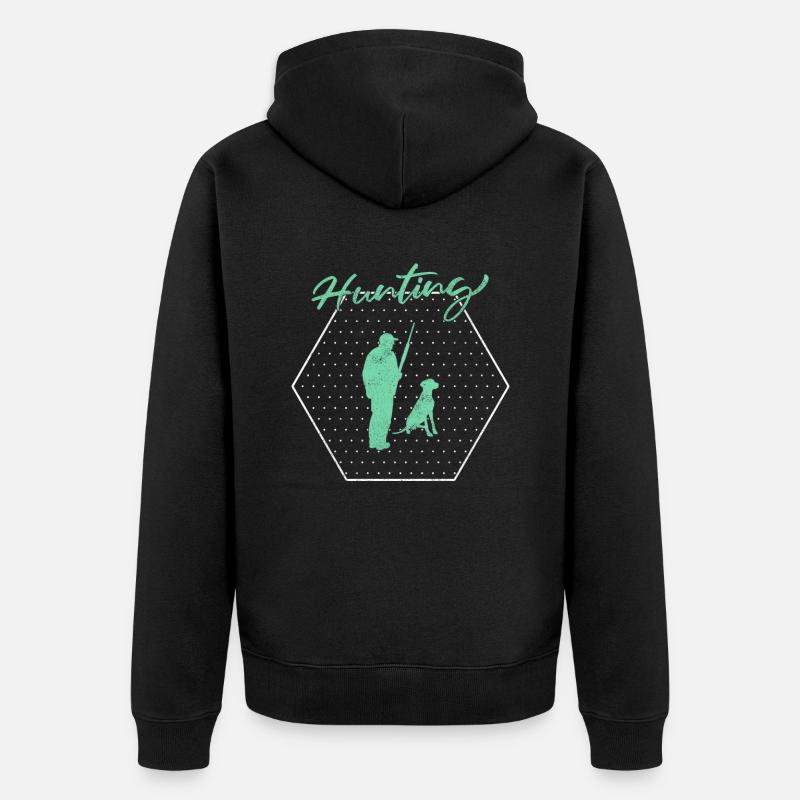 Chasser - Veste à capuche bio Premium Unisexe - noir