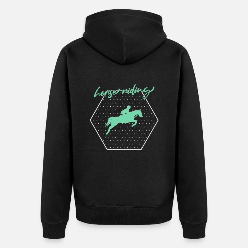Équitation - Veste à capuche bio Premium Unisexe - noir