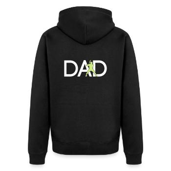 Papa de baseball - Veste à capuche bio Premium Unisexe - noir - Dos - Nico (187cm)