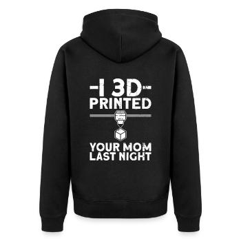 Cutting Machine Operator CNC Machine Operator - Unisex Premium Organic Zip Hoodie - black - Back - Nico (187cm)