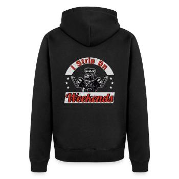 Muscel Car V8 Turbocompresseur Tuning Voiture de course - Veste à capuche bio Premium Unisexe - noir - Dos - Nico (187cm)