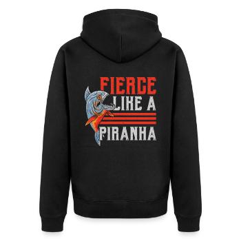 Mordre comme un poisson aquariophile Piranha Aquarist - Veste à capuche bio Premium Unisexe - noir - Dos - Nico (187cm)
