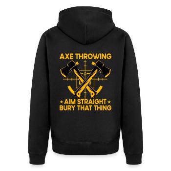 Axe Throwingai, enterrez directement cette chose - Veste à capuche bio Premium Unisexe - noir - Dos - Nico (187cm)