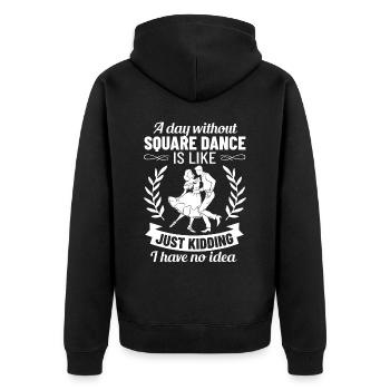 Square Dance Music Caller Folk Dance Dancer Usa - Unisex Premium Organic Zip Hoodie - black - Back - Nico (187cm)