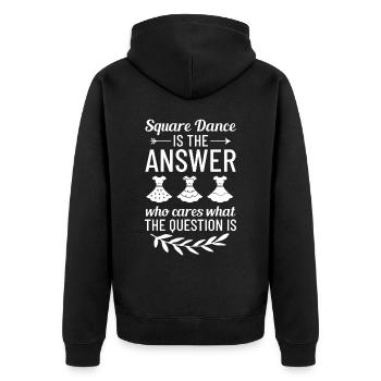 Square Dance Music Caller Folk Dance Dancer Usa - Unisex Premium Organic Zip Hoodie - black - Back - Nico (187cm)