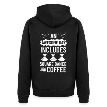 Square Dance Music Caller Folk Dance Dancer Usa - Unisex Premium Organic Zip Hoodie - black - Back - Nico (187cm)